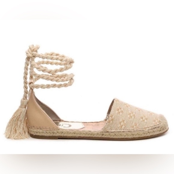 Circus by Sam Edelman Lenora Light Tan Cream Espadrilles Flats Rope Tie Size 8 - Picture 1 of 9